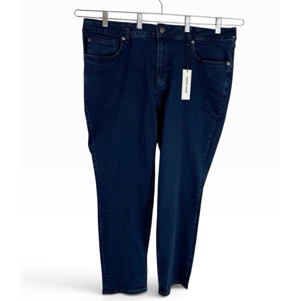 DKNY Men's 38 Mercer Stretch Skinny Fit Jeans Dark Blue NEW